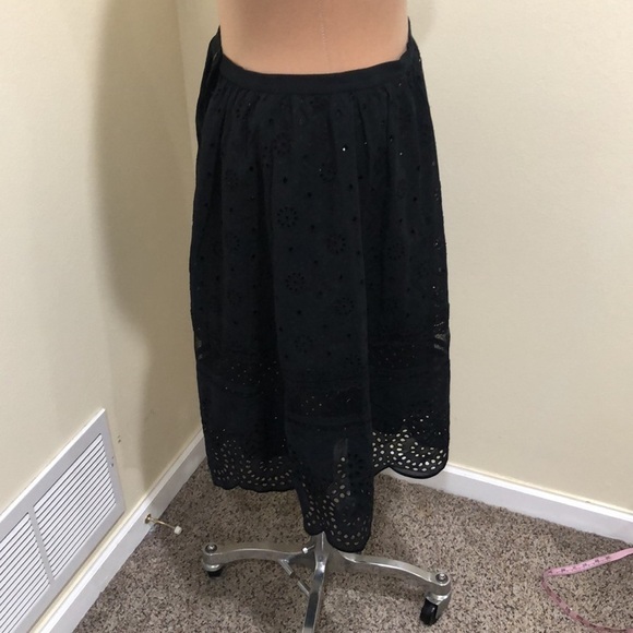 Marc by Marc Jacobs Eyelet Skirt Size 8 Black Polka Dot - Picture 4 of 8